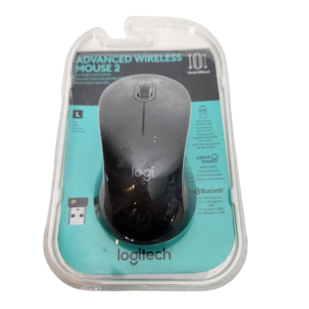 Logitech M550L Advanced Wireless Mouse 2 Black Bluetooth Logi Bolt USB Silent